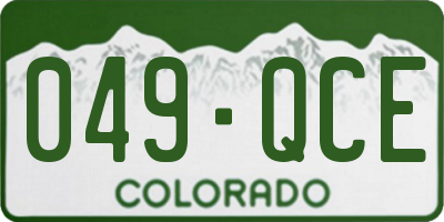 CO license plate 049QCE