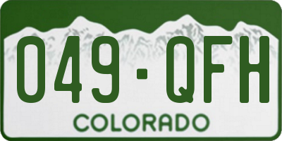 CO license plate 049QFH