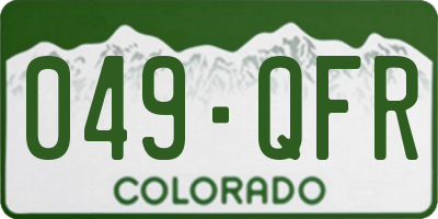 CO license plate 049QFR