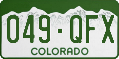 CO license plate 049QFX