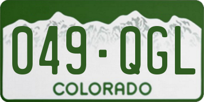 CO license plate 049QGL