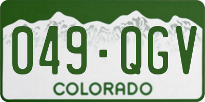 CO license plate 049QGV