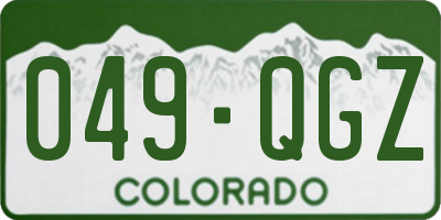 CO license plate 049QGZ