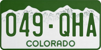 CO license plate 049QHA