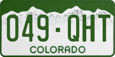 CO license plate 049QHT