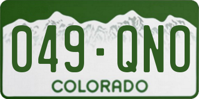 CO license plate 049QNO