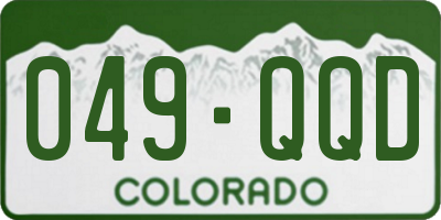 CO license plate 049QQD