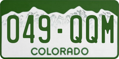 CO license plate 049QQM