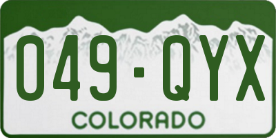 CO license plate 049QYX