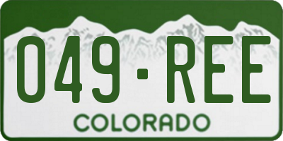 CO license plate 049REE