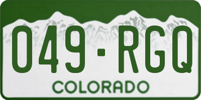 CO license plate 049RGQ