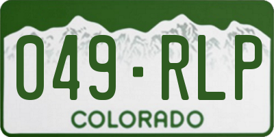 CO license plate 049RLP