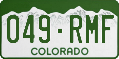 CO license plate 049RMF