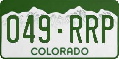 CO license plate 049RRP