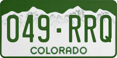 CO license plate 049RRQ