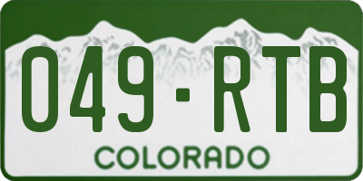 CO license plate 049RTB