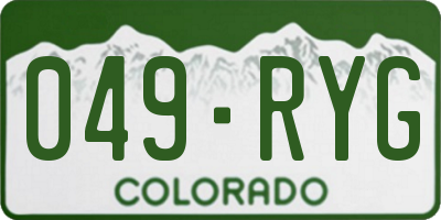 CO license plate 049RYG