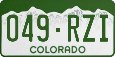CO license plate 049RZI