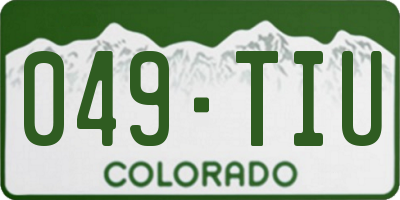 CO license plate 049TIU