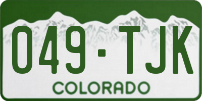 CO license plate 049TJK