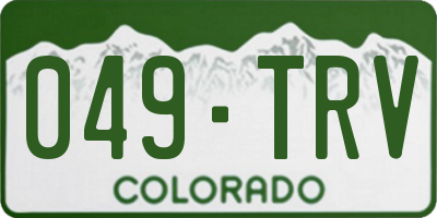 CO license plate 049TRV