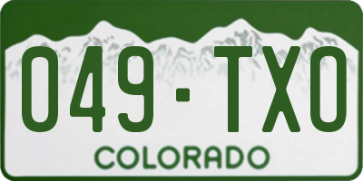 CO license plate 049TXO