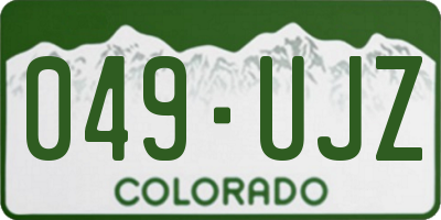 CO license plate 049UJZ
