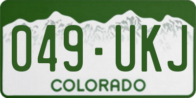 CO license plate 049UKJ