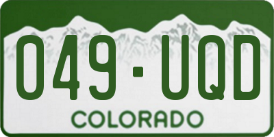 CO license plate 049UQD