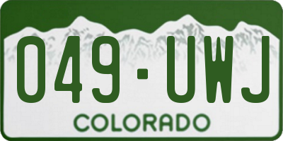 CO license plate 049UWJ