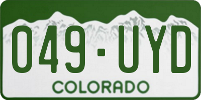 CO license plate 049UYD