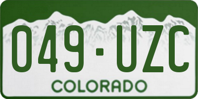 CO license plate 049UZC