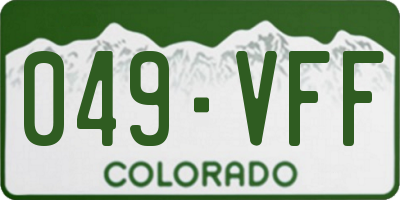 CO license plate 049VFF