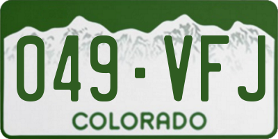 CO license plate 049VFJ