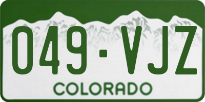 CO license plate 049VJZ