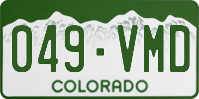 CO license plate 049VMD