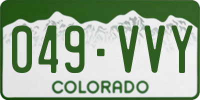CO license plate 049VVY