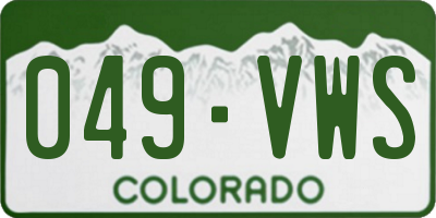 CO license plate 049VWS
