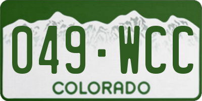 CO license plate 049WCC