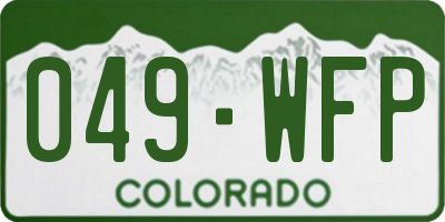 CO license plate 049WFP