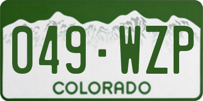 CO license plate 049WZP