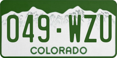 CO license plate 049WZU