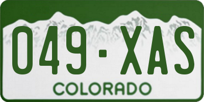 CO license plate 049XAS