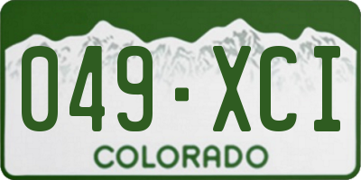 CO license plate 049XCI