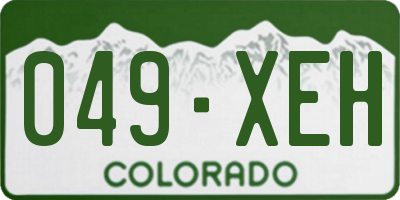CO license plate 049XEH