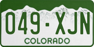CO license plate 049XJN