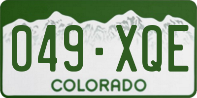 CO license plate 049XQE