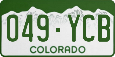 CO license plate 049YCB