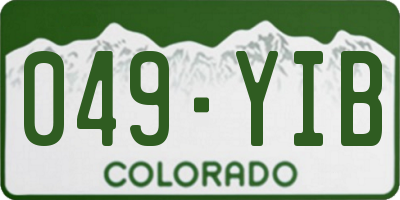 CO license plate 049YIB