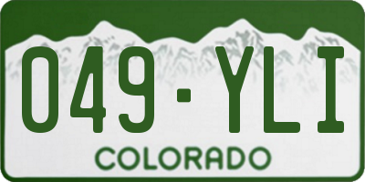 CO license plate 049YLI